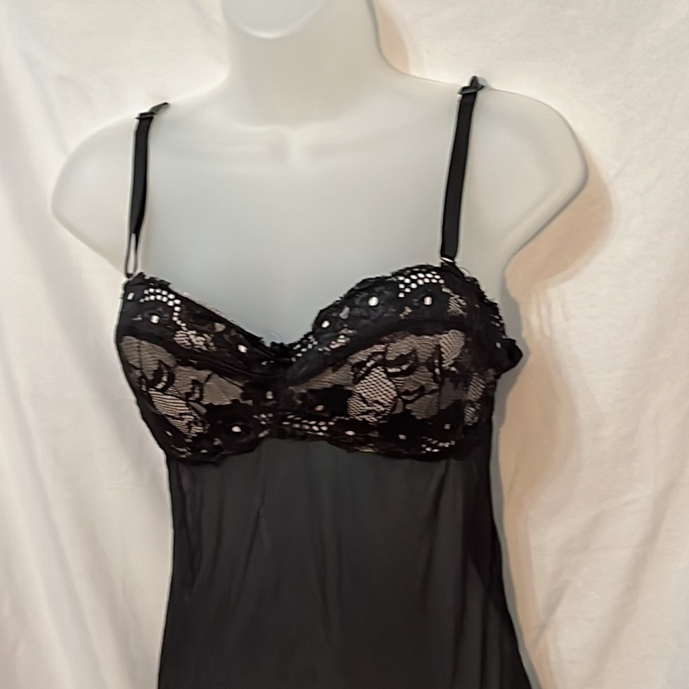 Womens Lace Elegant Black Lingerie Top Size Large - Picture 2 of 7